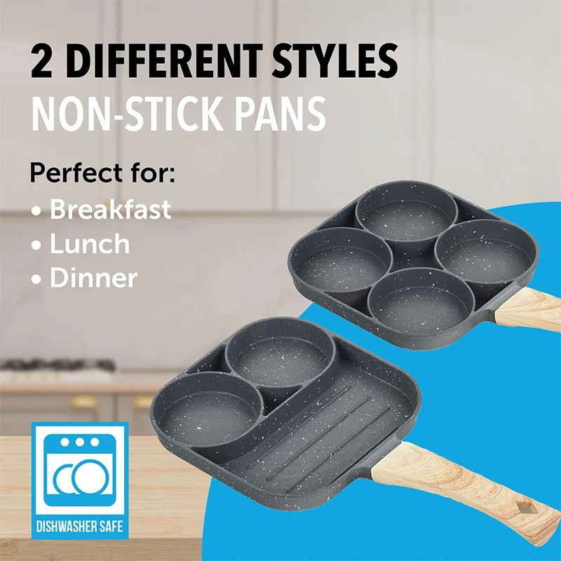 Pannenkoekenpan met 4 comparti - Egg Waffle Pan recensie en prijs
