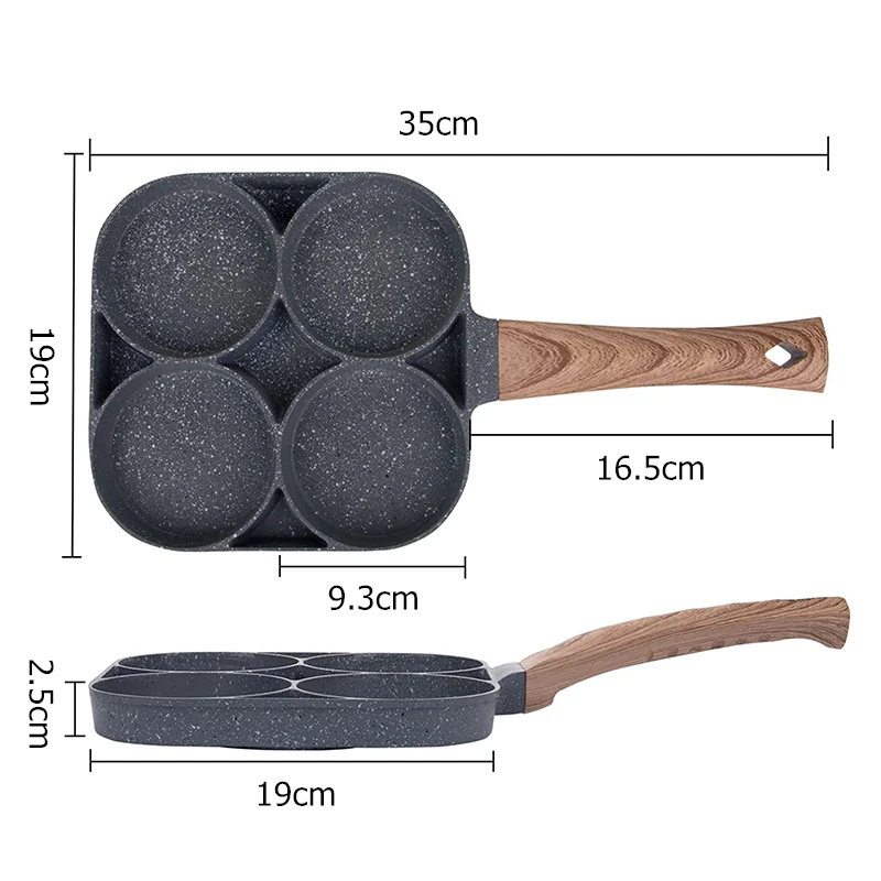 Pannenkoekenpan met 4 comparti - Egg Waffle Pan recensie en prijs